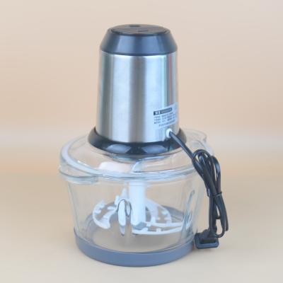 China Commercial 2L Glass Home Use Electric Mini Food Chopper Food Processor For Vegetable Meat Nuts And Fufu for sale