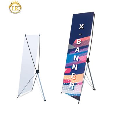 China Fiberglass + Aluminum Pole Outdoor Advertising X Banner Display Signage For Supermarket/School/Office And Promotional Trade Show for sale