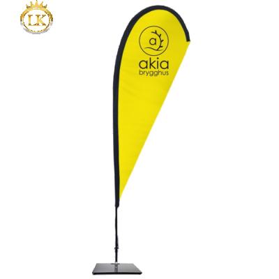 China Health Care Institute All Kinds Of Feather Flagpole Beach Activity For Fair Fabric 100% Polyester Knitted Beach Flag for sale