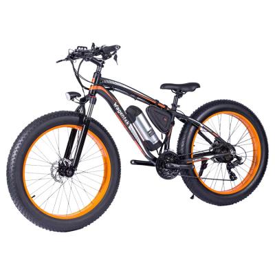 China Fashionable US EU Warehouse 500W 750W 48V Powered Fat Tire High Performance Electric Bike Disc Brake 21 Speed ​​Electric Bicycle for sale