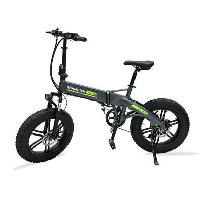 China 2022 Aluminum Alloy Popular Shimano 7 Model 500W Ebike Suspension Full 20 Inch Tire Fat Folding Bike Electric Bicycle for sale