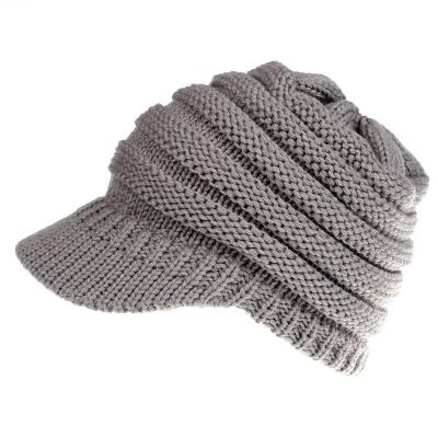 China 2022 New JOINT Waves Knit Bucket Hats Cashmere Knitted Hat Winter Hat Top With rlastic Buckle for sale