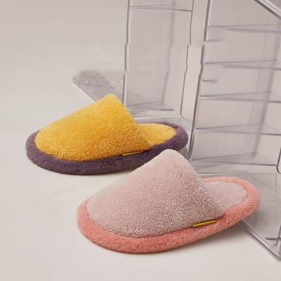 China UTUNE Wholesale Women Winter Slippers Cotton Faux Fur Warm Household CUSHIONING Couples Bedroom Men Women Slippers Home Shoes for sale