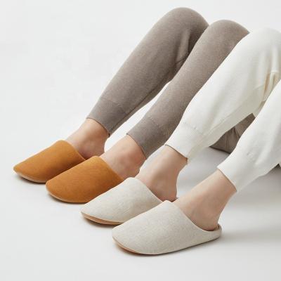 China CUSHIONING UTUNE Soft High Quality Soft Cotton Slides Winter Sports Shoes Silent Home Indoor Slippers For Couples Ladies for sale