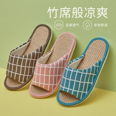 China CUSHIONING Indoor Slippers UTUNE Summer Sandals Slippers Non-slip Air Freshener Sweat-absorbent Breathable Bottom Female Bamboo Canvas Bedroom for sale