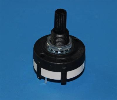 China HW-RS25 2 Pole 3 Position Plastic Shaft Rotary Switch 9mm for sale