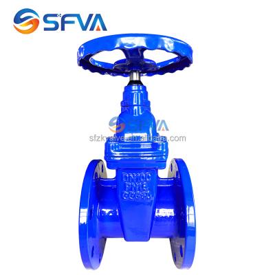 China General Good Quality DIN 3352 F4 PN16 QT450 Resilient Water Seat Gate Valve for sale