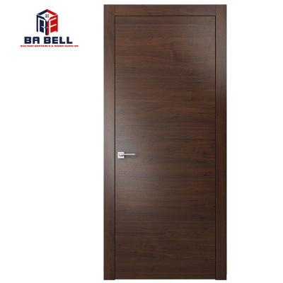 China Wholesale Sound Insulation Veneer Walnut Wood Door Peel Unfinished Tall Wood Door Swing Sliding Custom Entry Doors for sale