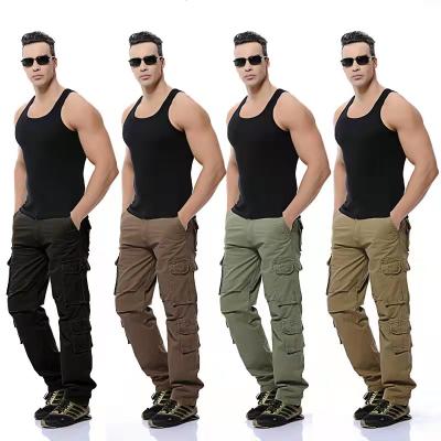 China Factory New Style Breathable Men's Washed Casual Overalls Multi-pocket Pants Plus Size Casual Pants for sale