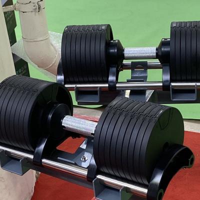 China Universal Gym Equipment Quick Weight Lifting Adjustable Dumbbells for sale