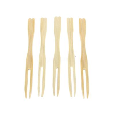 China Good Quality Disposable Chinese Natural Fruit Fork Sushi Fork Dessert Bamboo Fork for sale