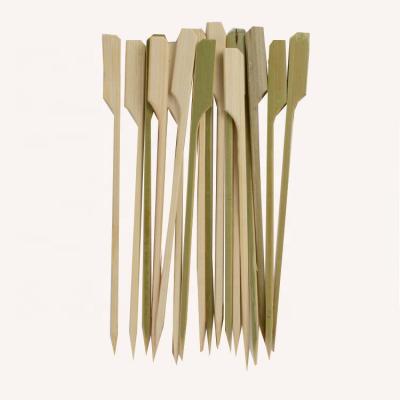 China Easily Cleaned 15cm Bamboo Disposable Meatballs Paddle Sticks For BBQ Kebab Restaurant for sale