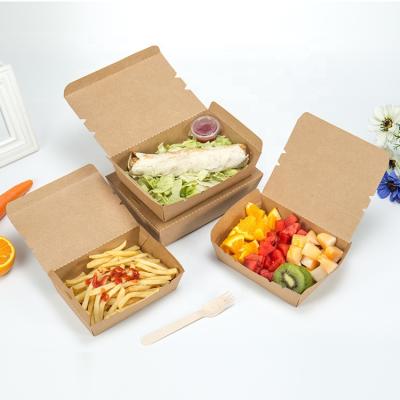 China Recyclable Wholesale Food Wrapping Paper Biodegradable Salad Food Take Out Package Boxes for sale