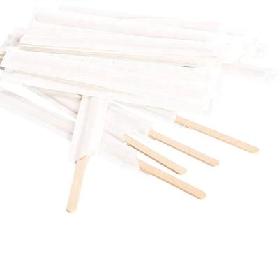 China Sustainable Birch Wood Disposable Coffee Wooden Stick For Tea for sale