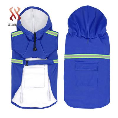 China Factory Stocked Original Wholesale Large Dog Rain Coat Hooded Waterproof Raincoat for sale