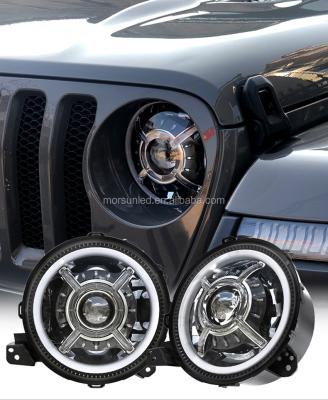 China Alminum diecast housing 2021 new style 9 headlight for jl jeep wrangler accessories 9