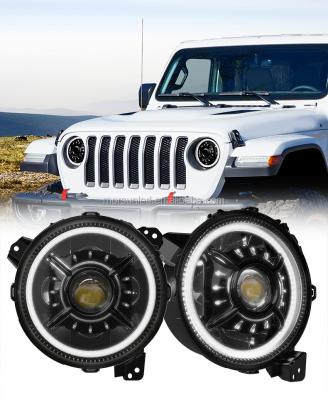 China Morsun DOT 2020 9 Inch Round LED Headlight For 2018 2019 2020 JL JT Jeeps With DRL IV White Wrangler for sale