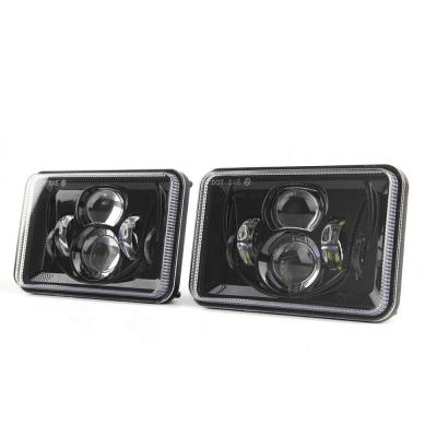 China Rectangular 4x6 6x4 Diecast Aluminum Housing Led Truck Headlight 55w High Lumen Auto Lighting System for sale