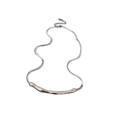 China New Europe and America Dropshipping 2023 Irregular Pleat Collar Spring Chain N36 Female Cold Wind Neck Chain Central Institute of Statistics and Summer Clavicle for sale