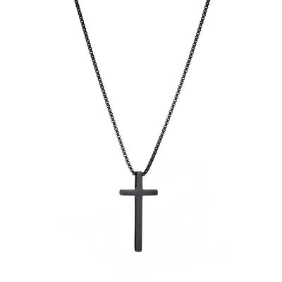 China Anniversary 2023 New Arrival Titanium Steel Cross Necklace Mens Hip Hop Jewelry Pendant From Europe and America Dropshipping N84-N85 for sale