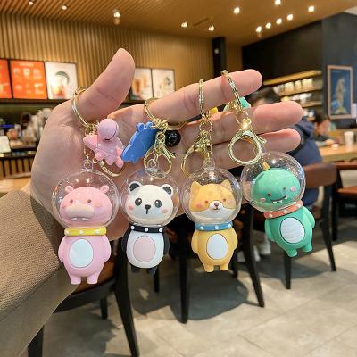 China New Style Key Chain Promotion Gift Key Chain Silicone Cartoon Astronaut Doll Bag Acrylic Cute Car Pendant Ornament for sale