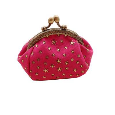 China Handmade Mini Small Cosmetic Bag Chinese Style Bag Denim Fabric Kiss Lock Coin Purse for sale