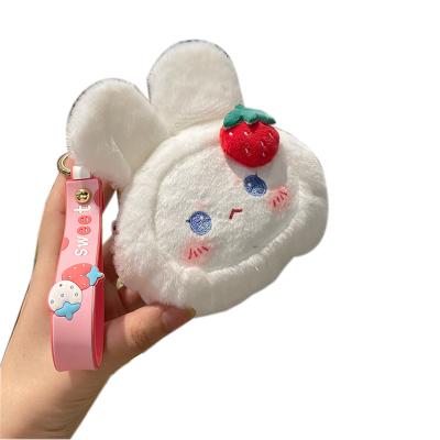 China Wholesale Cute Cute Cartoon Cute Plush Coin Purse Fashion Strawberry Bag Key Chain Pendant Small Charm Coin Carrying Bag for sale