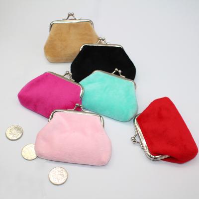 China Durable Autumn And Winter Candy Color Plush Coin Purse Student Cloth Small Coin Bag Children'S Wallet Small Gifts Wholesale for sale