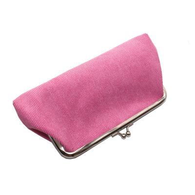 China 2021 Fashion New Fashion Small Coin Purse Corduroy Ladies Solid Color Mid Length Clutch Buckle Bag for sale