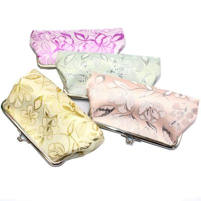 China Fashion factory direct sales fashion retro fabric jacquard ladies hand long wallet woman coin purse for sale