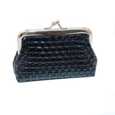 China 2021 New Goods Small Coin Purse Purse For Women PU Pattern Leather Woven Coin Purse for sale