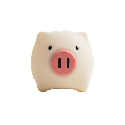 China Custom Color-Changing Night Light Piggy Bedside Lamp for Kids Bedroom ABS HIPS Silicone for sale