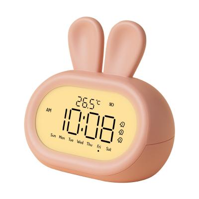 China ABS Modern Design Rabbit Alarm Clock for Bedroom Adorable Design Style Sale for sale