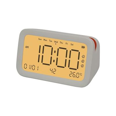 China Orange Dot Kids Alarm Clock with Cute Backlight Dual Function Analog-Digital Design Modern Wake-up Light Smart Quartz-for Kids for sale