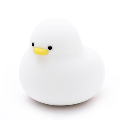 China Duck Shaped Timing LED Night Light USB Rechargeable Adjustable Brightness Bedroom Lamp for sale