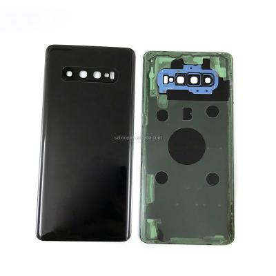 China Mobile Phone Repair Service Battery Door Cover For Samsung Galaxy S10 Plus SM-G975F S10 SM-G973F S10e G970F Back Case Glass Back Housing With Camera Lens for sale