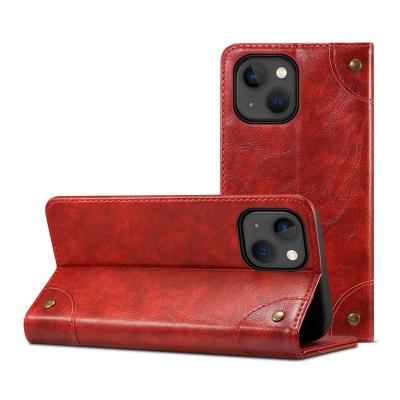 China Fashion Anti-fall Luxury Leather Wallet Case Phone Back Cover With Card Holder Cases For For iPhone 13mini/13 for sale