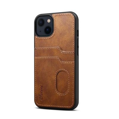 China High Quality Retro Anti-fall Wallet Luxury Custom Phone Case PU Bank Card Phone Accessories Leather Case For iPhone 13mini for sale