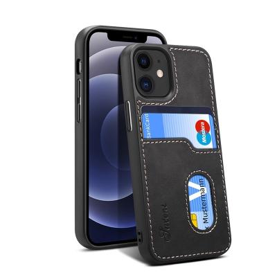 China High Quality Retro Anti-fall Wallet Luxury Custom Phone Case PU Bank Card Phone Accessories Leather Case For iPhone 12mini for sale