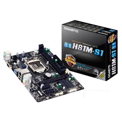 China Core i7 Core i5 Core i5 Pentium CPU DDR3 Motherboard Gigabyte H81M S1 D2 DS2 s2ph LGA 1150 Desktop Motherboard for sale