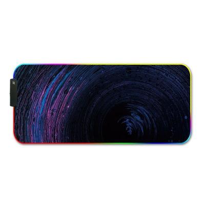 China RGB Gaming Luminous Non-slip Colorful Custom Black Rubber Mouse Pads With Mousepad Backlit Gaming Computer Anti-Slip RGB Mouse Pad for sale