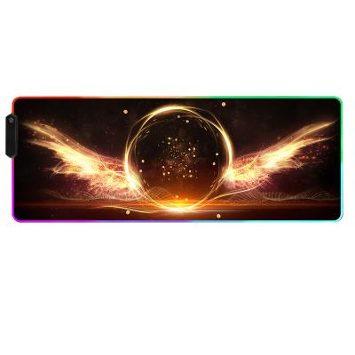 China Glowing Luminous Non-slip Custom Black Gaming Rubber Mouse Pads 300*800*4mm With Logo Custom Gaming Mousepad Anti-Skid Mousepad for sale