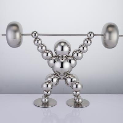 China China Z5 Abstract Polished Stainless Steel Sculpture Metal Craft Salon Accessories for sale