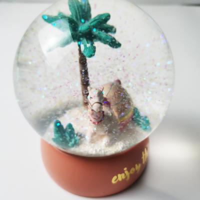 China Wholesale Cute Resin Snow Globe Christmas Tree Supply Music Box The Christmas Gift for sale