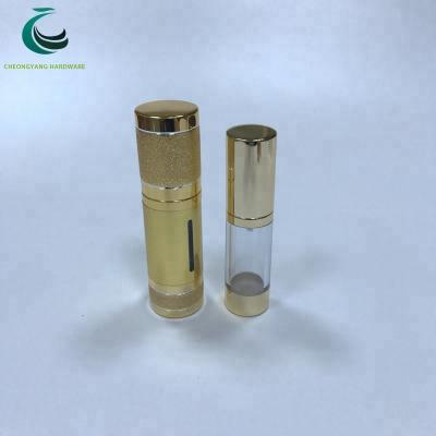 China Personal Care 30ml Matte Gold Airless Aluminum Plastic Pump Spray Bottles for sale