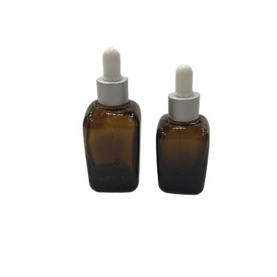 China Wholesale Personal Care 15ml 30ml 50ml 100ml Square Dropper Bottle Essential Oil Glass Bottle Empty for sale