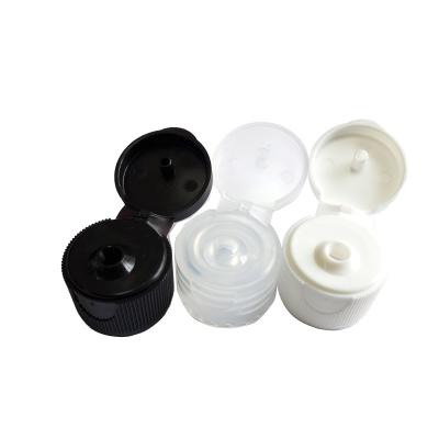 China Non Puddle Flip Top Cap Custom Skin Care Cosmetic PP Plastic Bottle Flip Top Cap 20/410 24/410 28/410 for sale