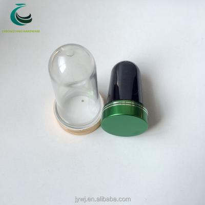 China Pharmaceutical Empty Bullet Shaped Plastic Capsule Bottle Container With Aluminum Cap for sale