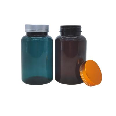 China Wholesale Cosmetic Wide Mouth Pet Pill Powder Capsule Bottle Clear Amber Blue Black Glass for sale