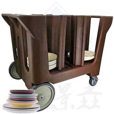 China Plastic Hotel Buffet Food Equipment Serving Trolley for Restaurant Dishes Collection for sale